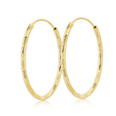 NB-3070-18 Zlacené stříbrné náušnice kruhy 18 mm