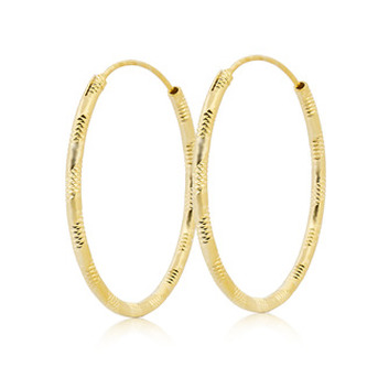 NB-3070-18 Zlacené stříbrné náušnice kruhy 18 mm