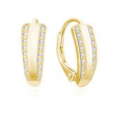 NB-3053 Dámské stříbrné náušnice se kulatými zirkony