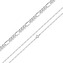 NB-7044-60 Stříbrný řetízek figaro, š. 1,8 mm