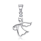 NB-4335 Stříbrný přívěšek andělíček - srdce