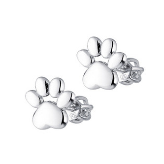 NB-3534 Stříbrné šroubovací náušnice tlapky