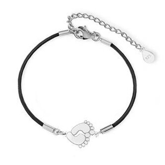SX004-K Stříbrný náramek dětské stopy