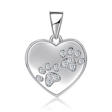 NB-4516 Stříbrný přívěšek srdíčko - zvířátka