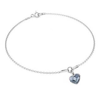 NB-0206-DB Stříbrný náramek se srdíčkem Crystals from Swarovski® Denim Blue