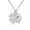 NB-2170 Stříbrný náhrdelník se dvěma čtyřlístky