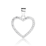 NB-4606 Stříbrný přívěšek srdíčko - srdce