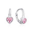 DN-0099-P Stříbrné dívčí náušnice srdíčka růžová - srdce