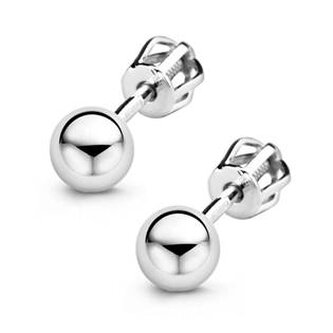 NB-3297-05 Stříbrné šroubovací náušnice kuličky 5mm