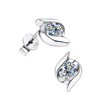 MN149 Stříbrné náušnice s moissanity