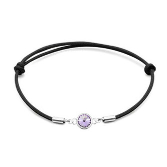 SX129-VI Stříbrný náramek s Crystals from Swarovski® Violet