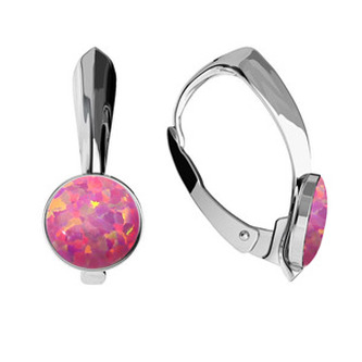 NBP37-OP22 Stříbrné opálové náušnice