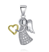 NB-4231 Stříbrný přívěšek andílek - srdce