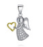 NB-4231 Stříbrný přívěšek andílek - srdce