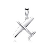 NB-4566 Stříbrný přívěšek - letadlo - sport