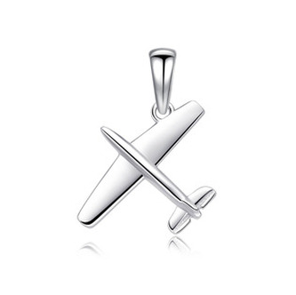 NB-4566 Stříbrný přívěšek - letadlo - sport