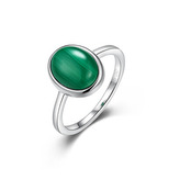 NB-5540-53 Stříbrný prsten s Malachitem