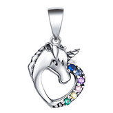 NB-4264 Stříbrný přívěšek jednorožec - zvířátka