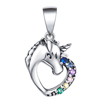 NB-4264 Stříbrný přívěšek jednorožec - zvířátka
