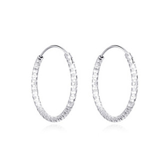 NB-3119-25 Zlacené stříbrné náušnice kruhy 25 mm