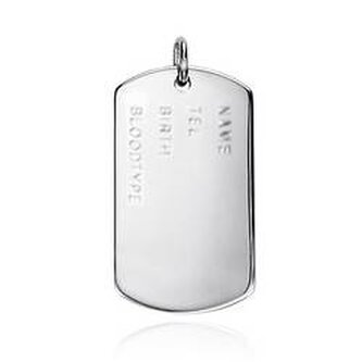 ZB3115 Stříbrný přívěsek - dog tag s textem - army
