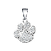 NB-4261 Stříbrný přívěšek psí tlapka - dětské