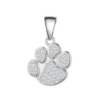 NB-4261 Stříbrný přívěšek psí tlapka - dětské