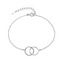 NB-1261 Stříbrný náramek s propojenými kroužky