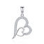 NB-4355 Stříbrný přívěšek srdíčko - srdce