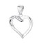 NB-4193 Stříbrný přívěšek srdce asymetrické