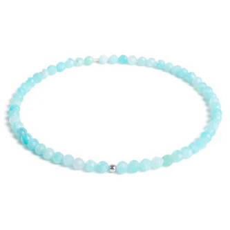 AN501-17 Minerální náramek přírodní amazonit a stříbro AG925