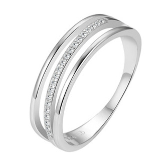 NB-5563-55 Stříbrný prsten se zirkony