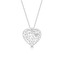 NBS-003 Stříbrný diamantový náhrdelník srdíčko - srdce