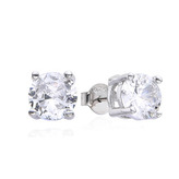 NB-3886-08 Stříbrné náušnice s čirými zirkony 8mm