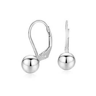 NB-3299-06 Stříbrné náušnice na klapku, kuličky 6mm