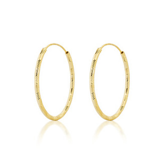 NB-3070-12 Zlacené stříbrné náušnice kruhy 12 mm