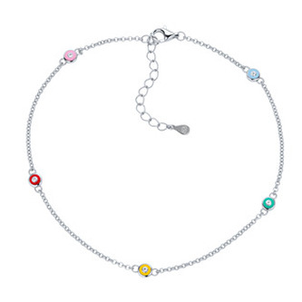 NB-6050 Stříbrný náramek na nohu