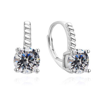 NB-3970 Stříbrné náušnice s čirými zirkony