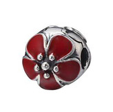 NB-8264 Stříbrný přívěšek korálek na náramek - květiny