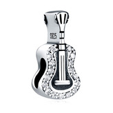 B0032 Stříbrný přívěšek korálek na náramek - hudba