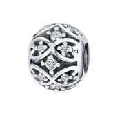 B0616 Stříbrný přívěšek korálek na náramek