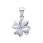NB-4449 Stříbrný přívěšek čtyřlístek se zirkony - čtyřlístky