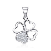 NB-4383 Stříbrný přívěšek čtyřlístek - čtyřlístky