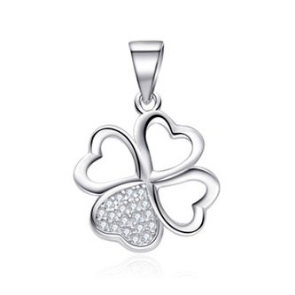 NB-4383 Stříbrný přívěšek čtyřlístek - čtyřlístky