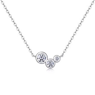 MN429 Stříbrný náhrdelník s MOISSANITY