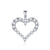 NB-4333 Stříbrný přívěšek srdíčko - srdce