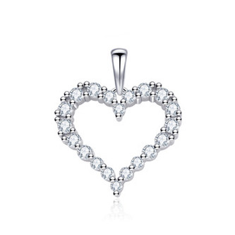 NB-4333 Stříbrný přívěšek srdíčko - srdce