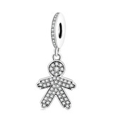 B0065 Visací stříbrný přívěšek korálek - rodina