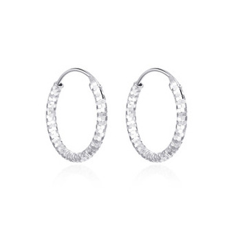 NB-3119-12 Zlacené stříbrné náušnice kruhy 12 mm