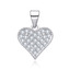 NB-4585 Stříbrný přívěšek srdíčko se zirkony - srdce